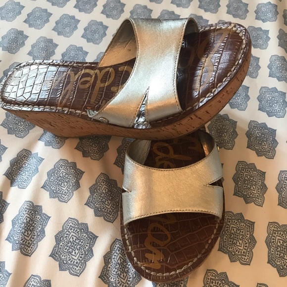 Silver cork wedges by Sam Edelman - Picture 2 of 5